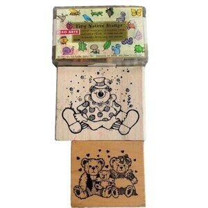 Hero Arts Tiny Nature & Clown Bear Rubber Stamp Set Craft Tools